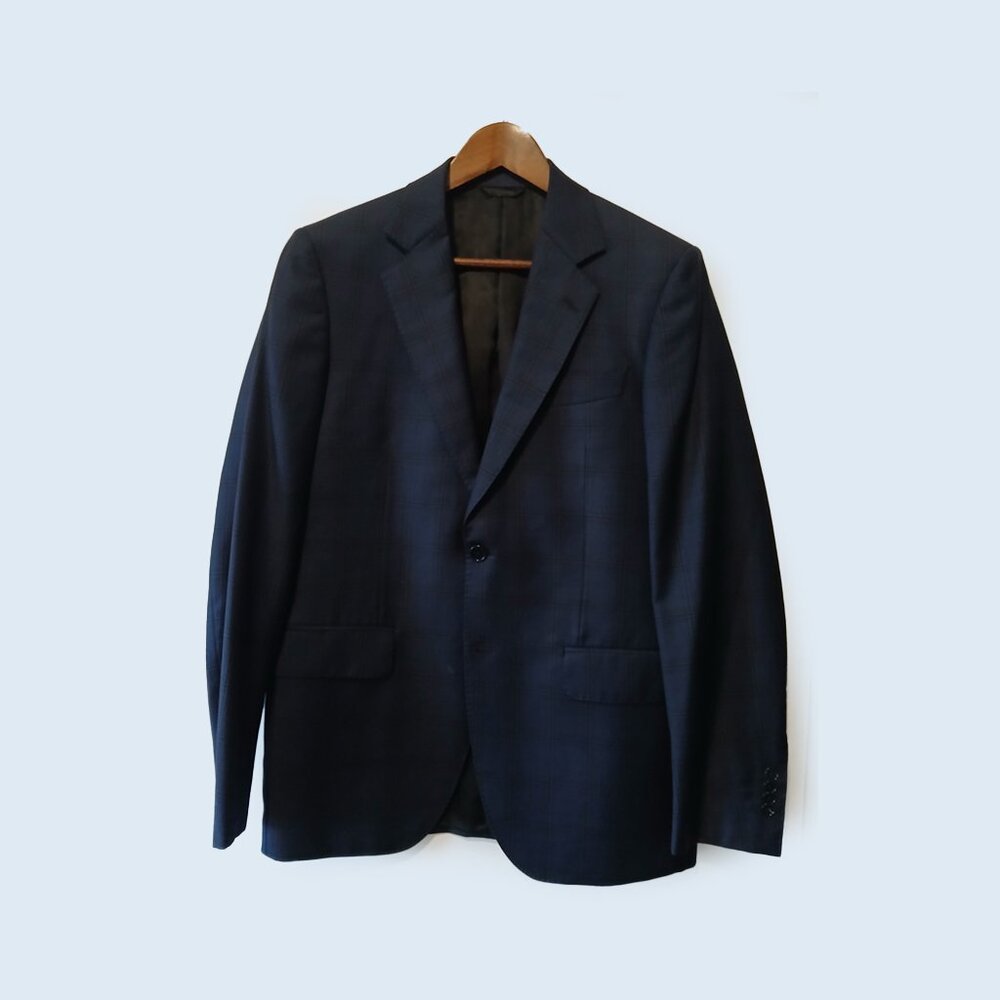 TOMBOLINI - Classic blue check jacket - Sz 48R